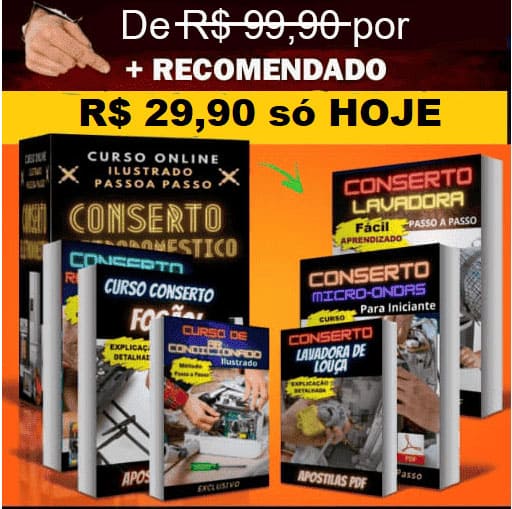 Imagem de COMBO Cursos Conserto de Eletrodomésticos 